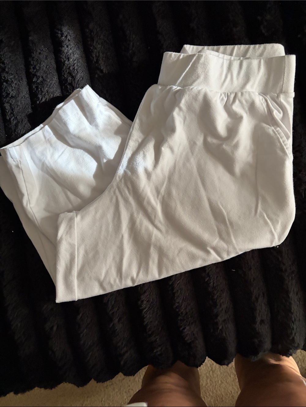 White Women's Capri Pants - Classic Stretch Fit